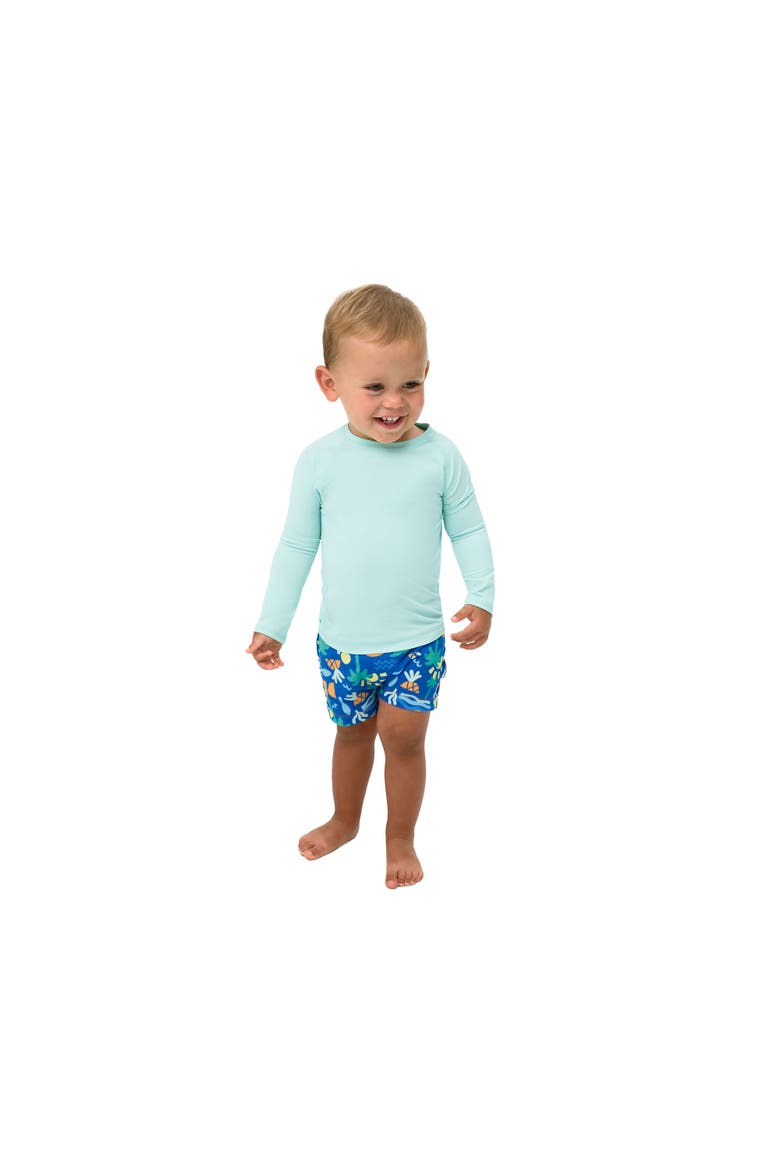 Baby's Long Sleeve Crew Neck Top for Sun and UV Protection, Main, color, Mint