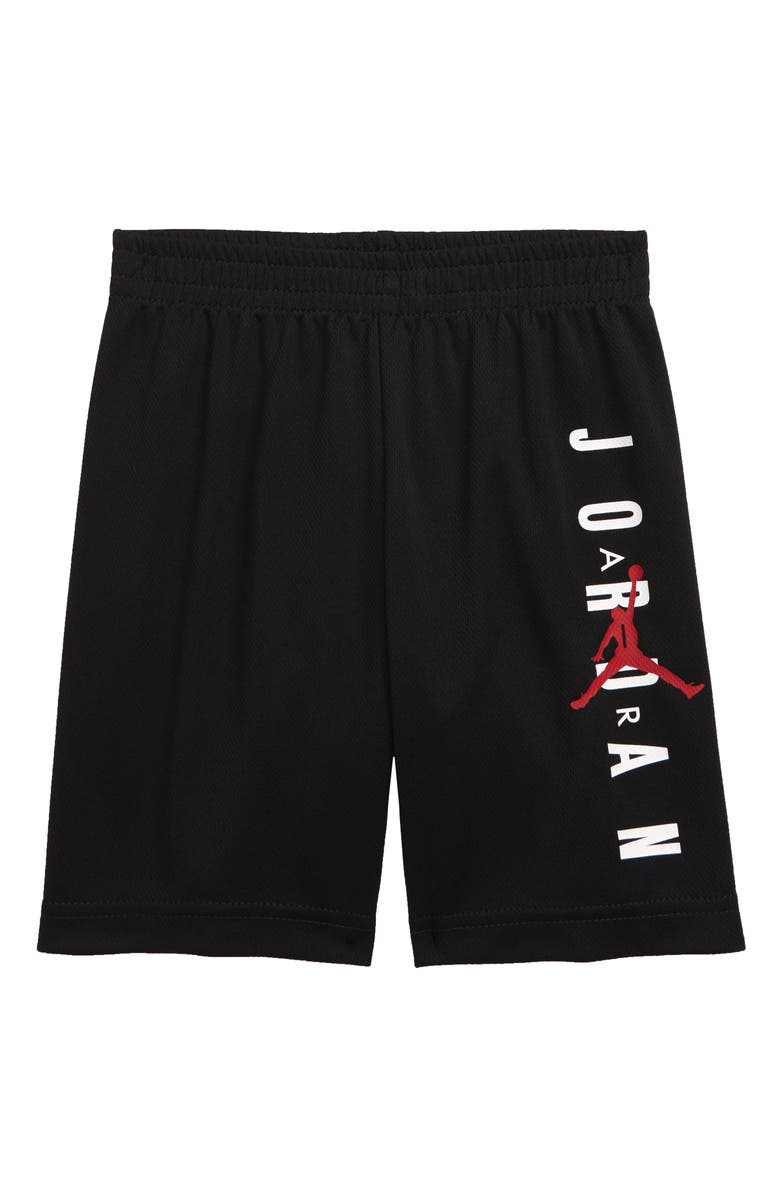 Jordan Vertical Logo Mesh Shorts, Main, color, Black