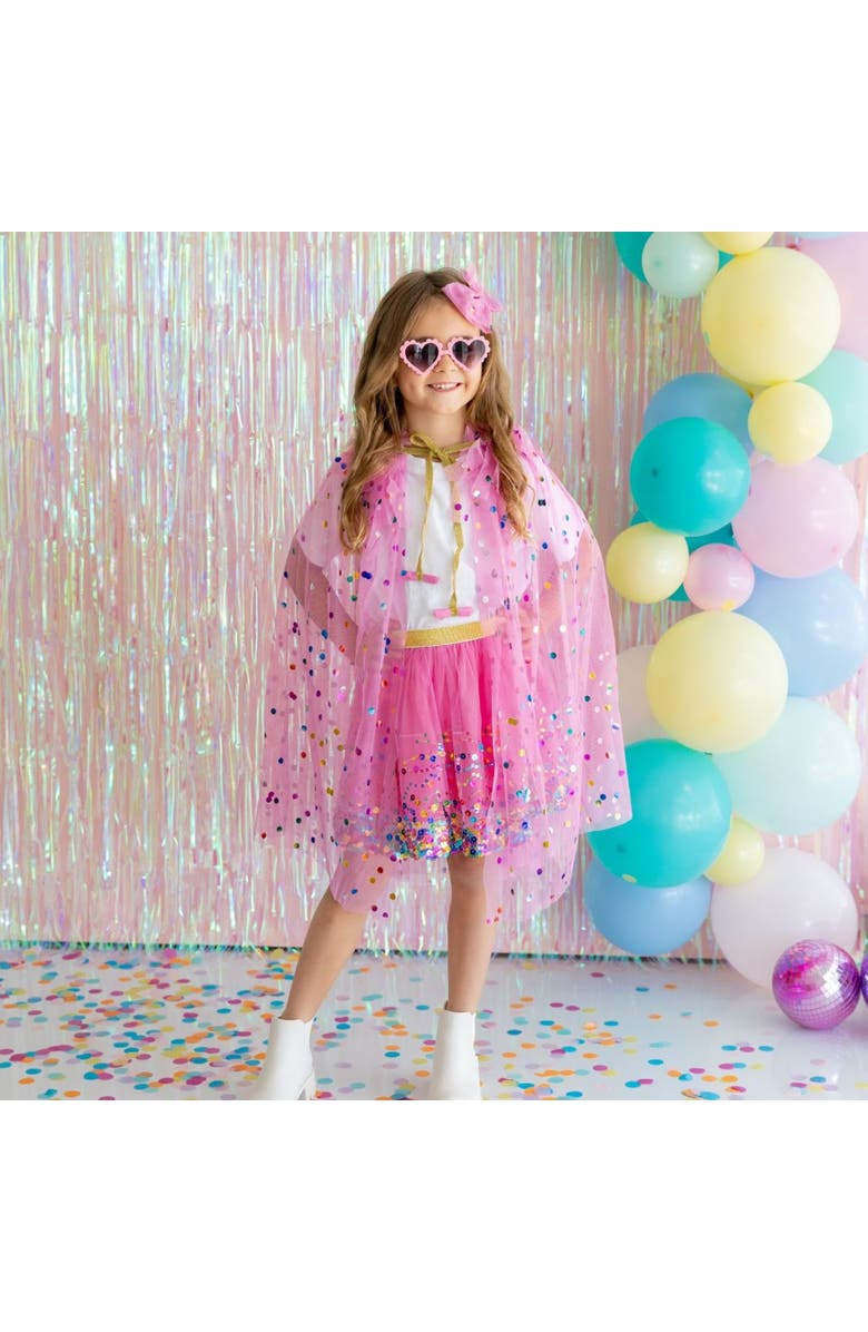 Sweet Wink Raspberry Confetti Tutu, Alternate, color, Raspberry