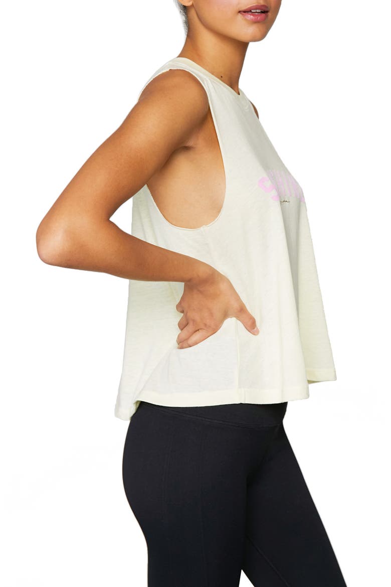 Sunshine Graphic Crop Tank Top, Alternate, color, GLOW