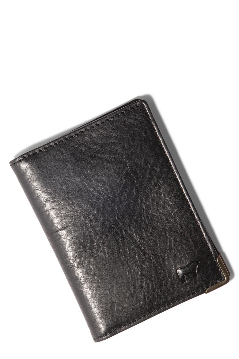 Tradesman Slim Leather Bifold Wallet, Main, color, BLACK