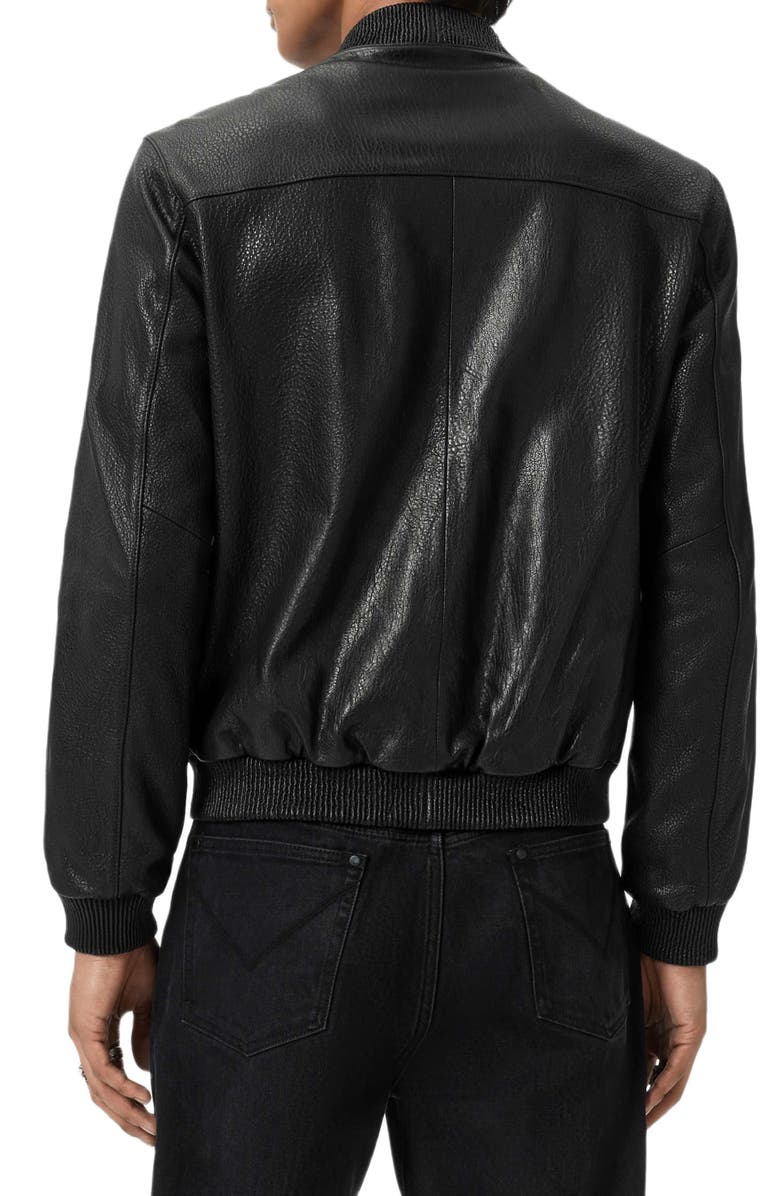 John Varvatos Xavier Leather Jacket, Alternate, color, Black