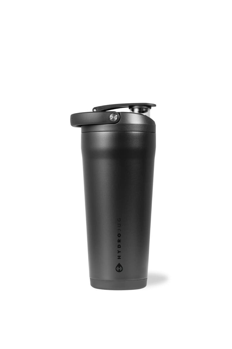 Insulated Stainless Steel Shaker 24 oz Bottle with Silent Mixing Grate & Flip Lid, Main, color, Black