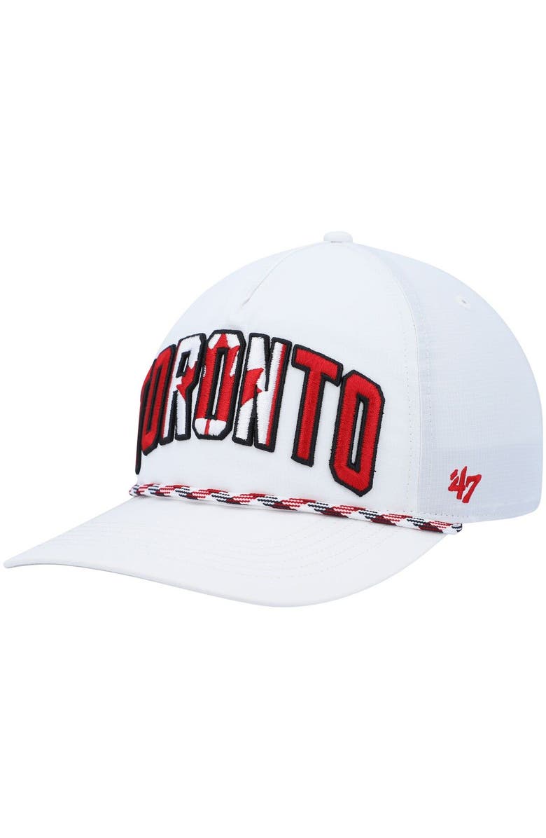 '47 Men's '47 White Toronto Blue Jays Flag Flutter Hitch Snapback Hat, Main, color, 