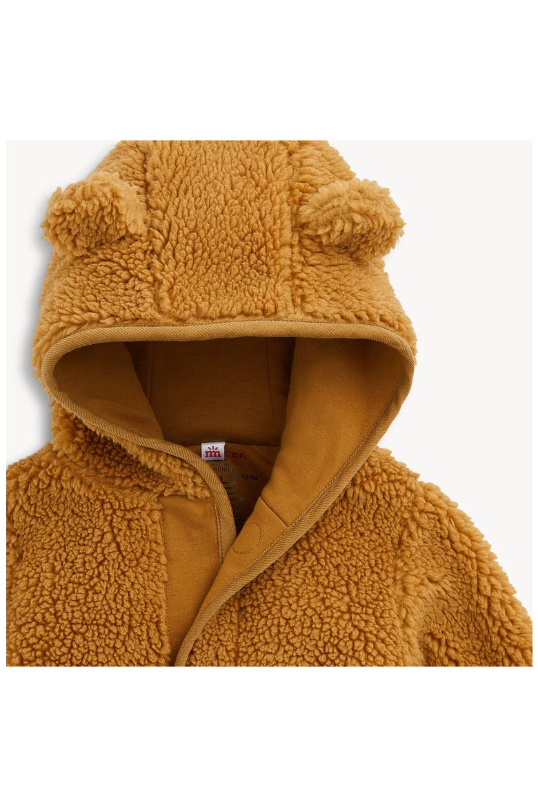 High Pile Fleece Bear Jacket, Alternate, color, BROWN