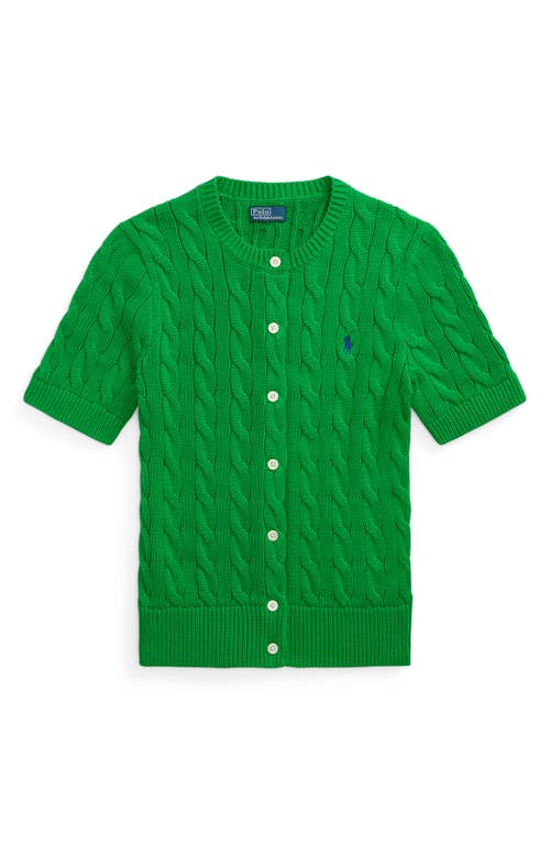 Polo Ralph Lauren Cable Stitch Short Sleeve Cotton Cardigan