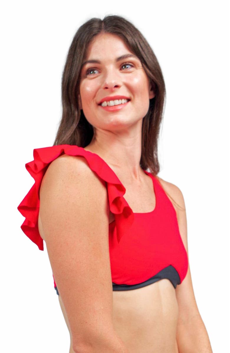 Mary Mercedes Rafaela Contouring Bikini Top, Alternate, color, Red