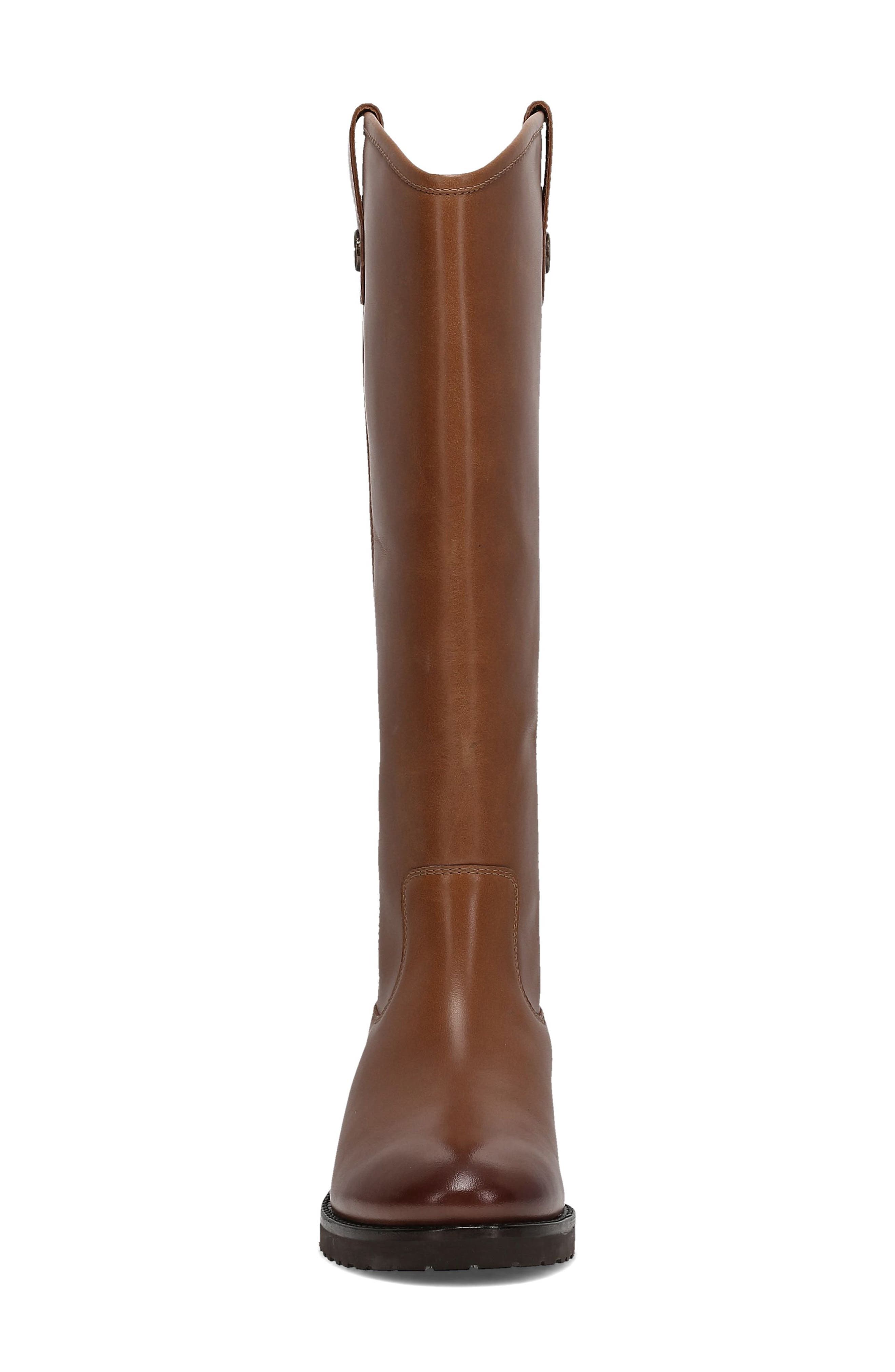 Melissa Lug Button Tall Leather Boot, Alternate, color, TAN