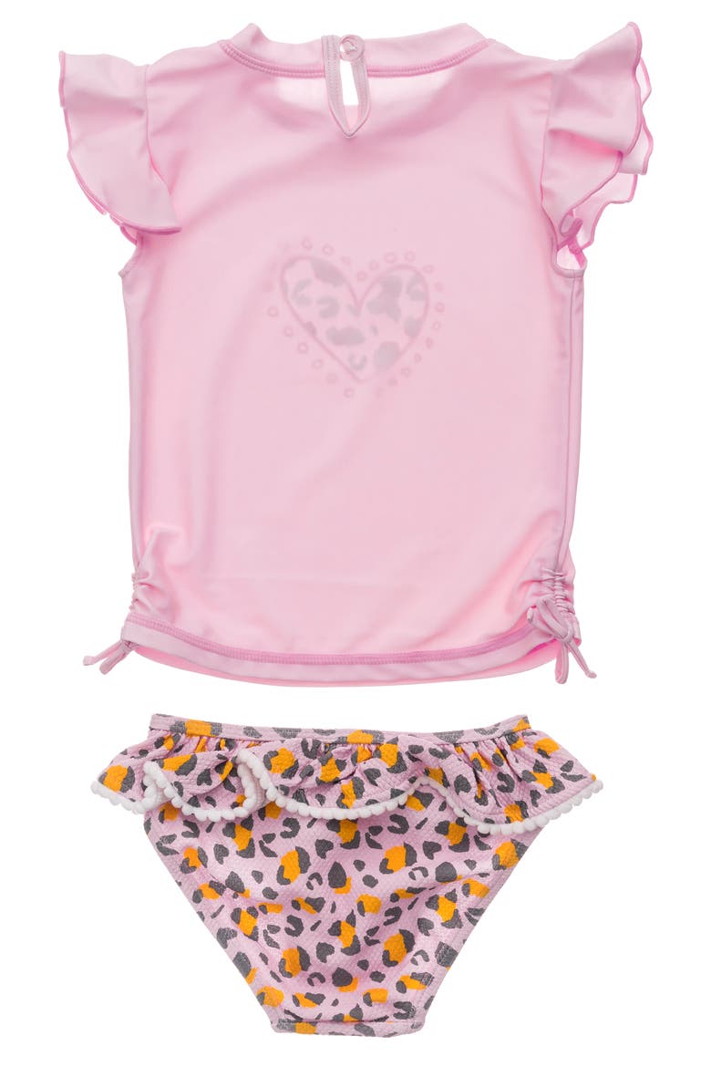 Leopard Love Ruffle Two-Piece Swimsuit, Alternate, color, PINK