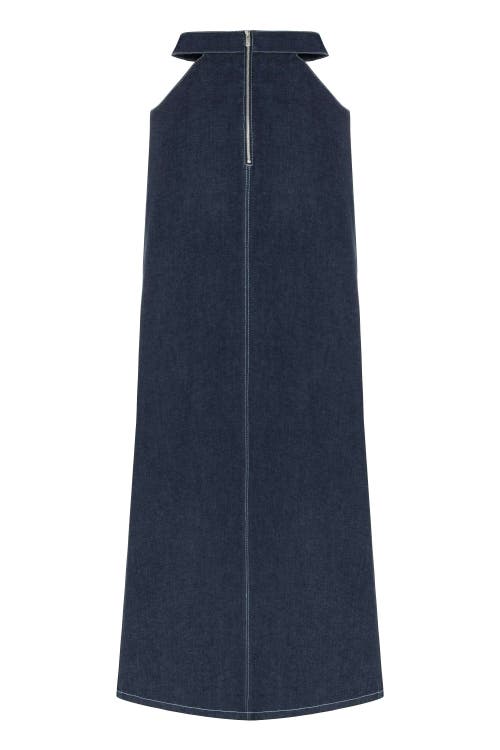Jendue Us Siena Maxi Denim Skirt In Blue