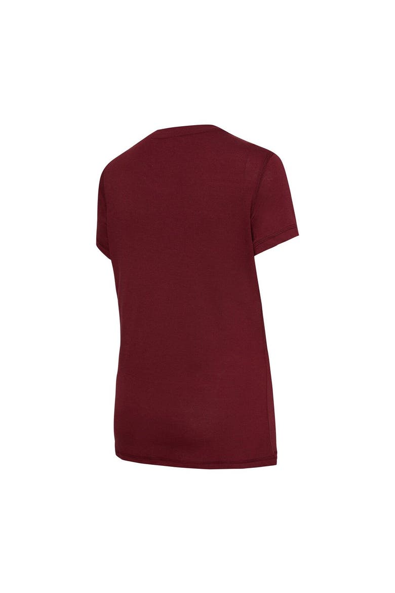 Women's Concepts Sport Burgundy/Gold Washington Commanders Arctic T-Shirt & Flannel Pants Sleep Set, Alternate, color, Burgundy