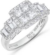 Ancona Fine Jewelry Princess Diamond Cluster Ring in Platinum