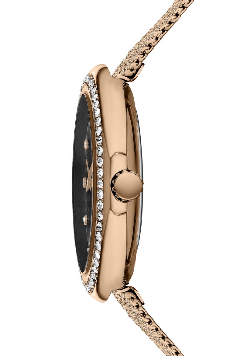 Lea Mesh Bracelet Watch, 35mm, Alternate, color, IP ROSE GOLD