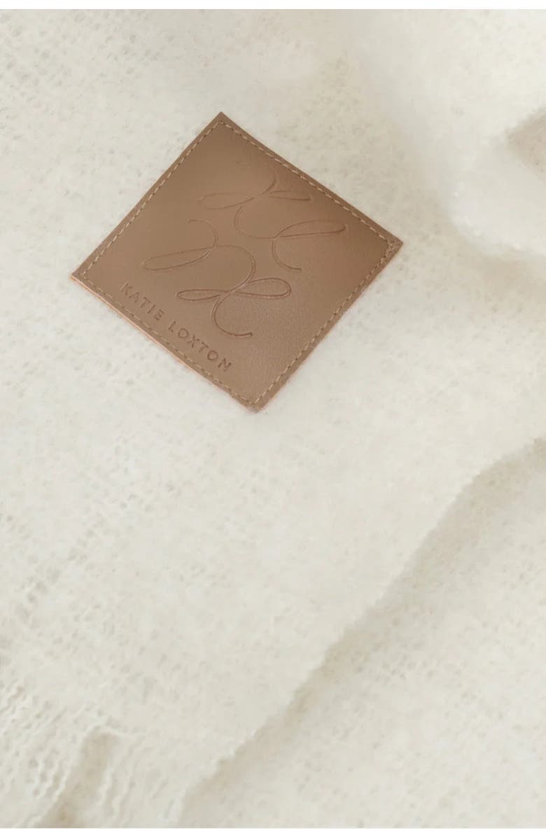 Katie Loxton Oversized Recycled Tassel Scarf in Off White, Alternate, color, Off-White