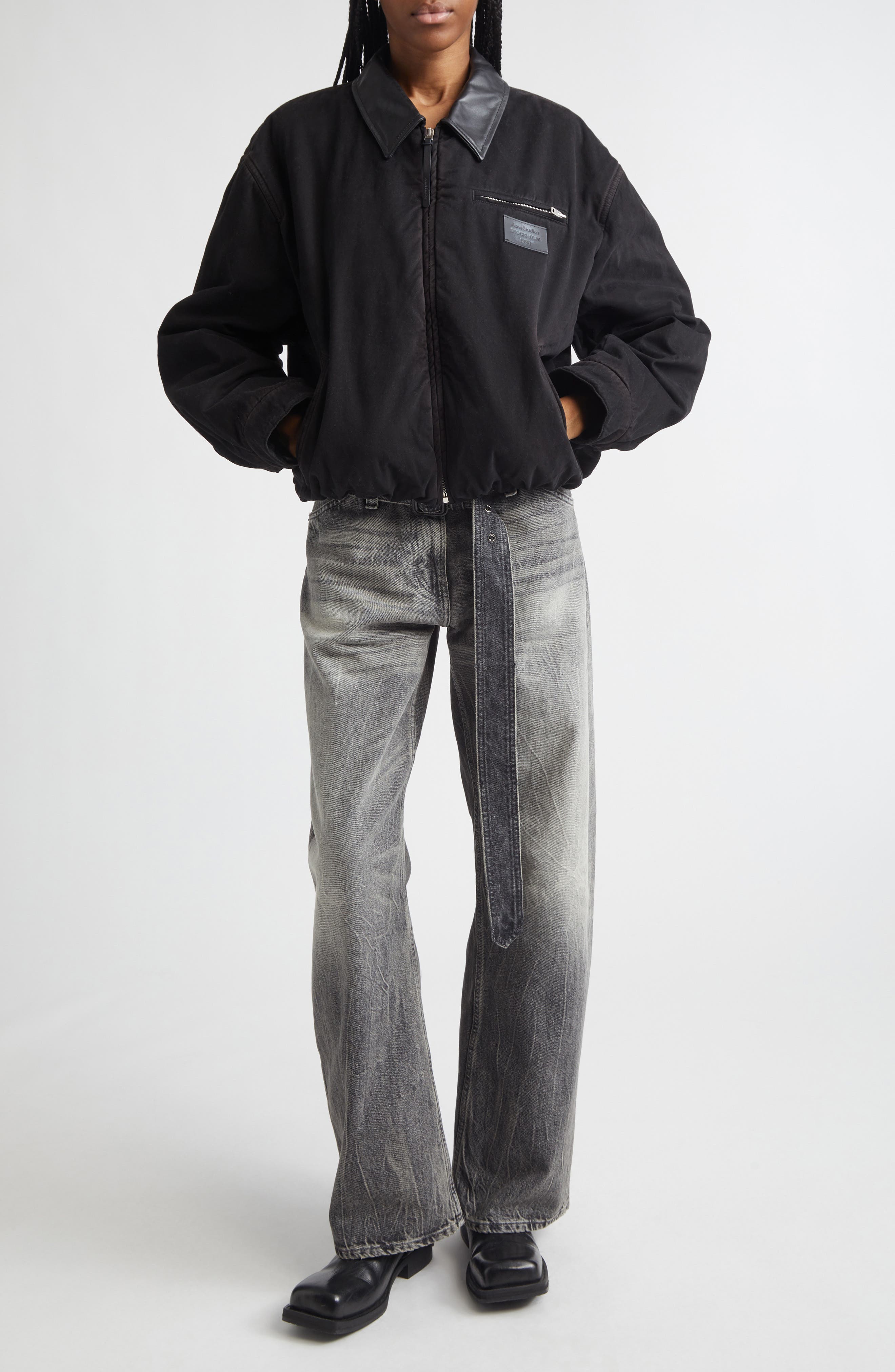 Washed Organic Cotton Twill Bomber Jacket - image 2