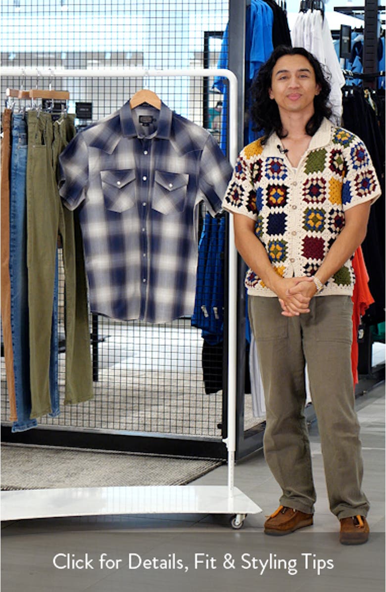 Frontier Plaid Short Sleeve Snap-Up Western Shirt, sales video thumbnail