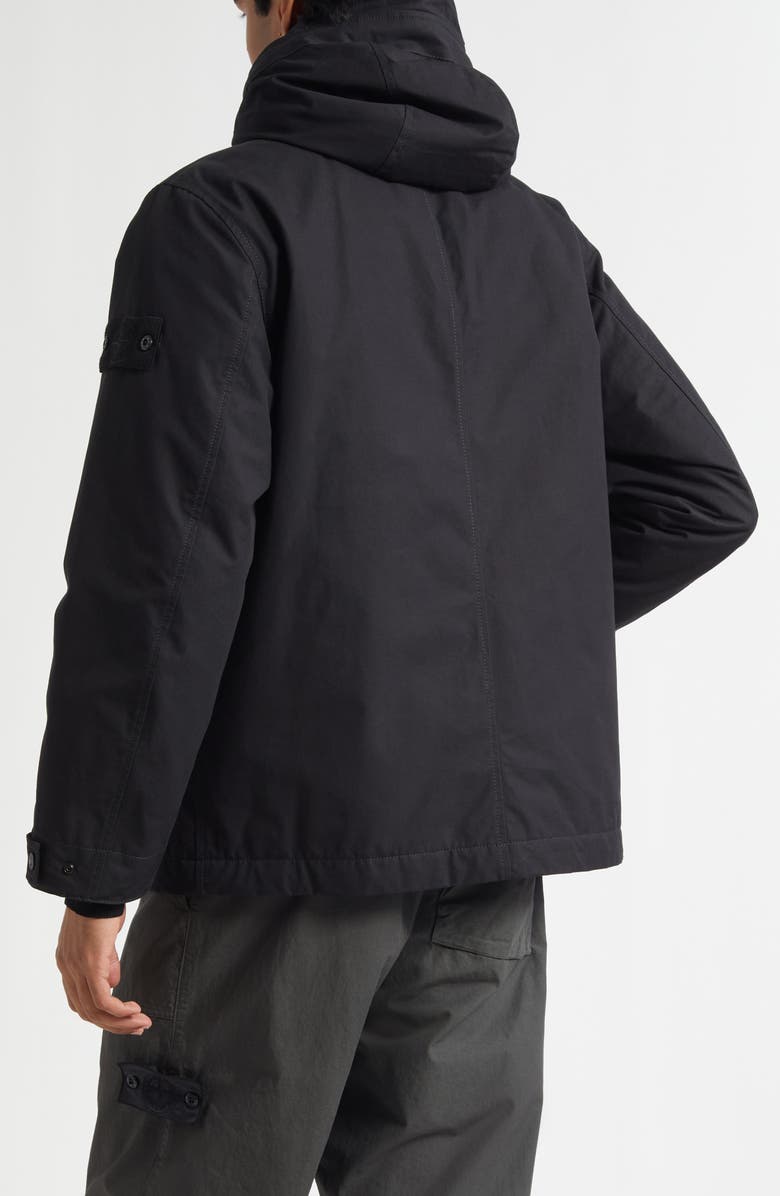 Stone Island Ghost Cotton Hooded Field Jacket, Alternate, color, V0029 Black