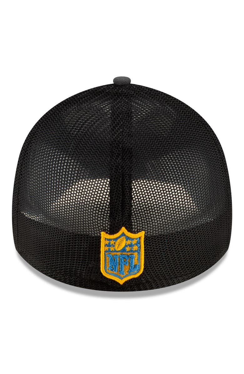 New Era Men's New Era Graphite/Powder Blue Los Angeles Chargers 2021 NFL Draft Trucker 39THIRTY Flex Hat, Alternate, color,