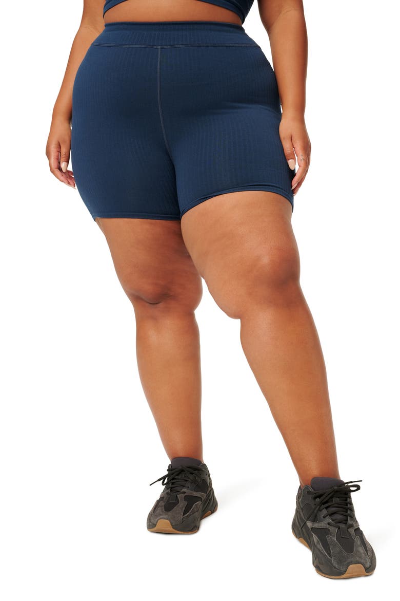 Seamless Rib Bike Shorts, Alternate, color, TWILIGHT001