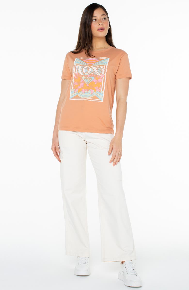 Roxy Rays Logo Cotton Graphic T-Shirt, Alternate, color, 