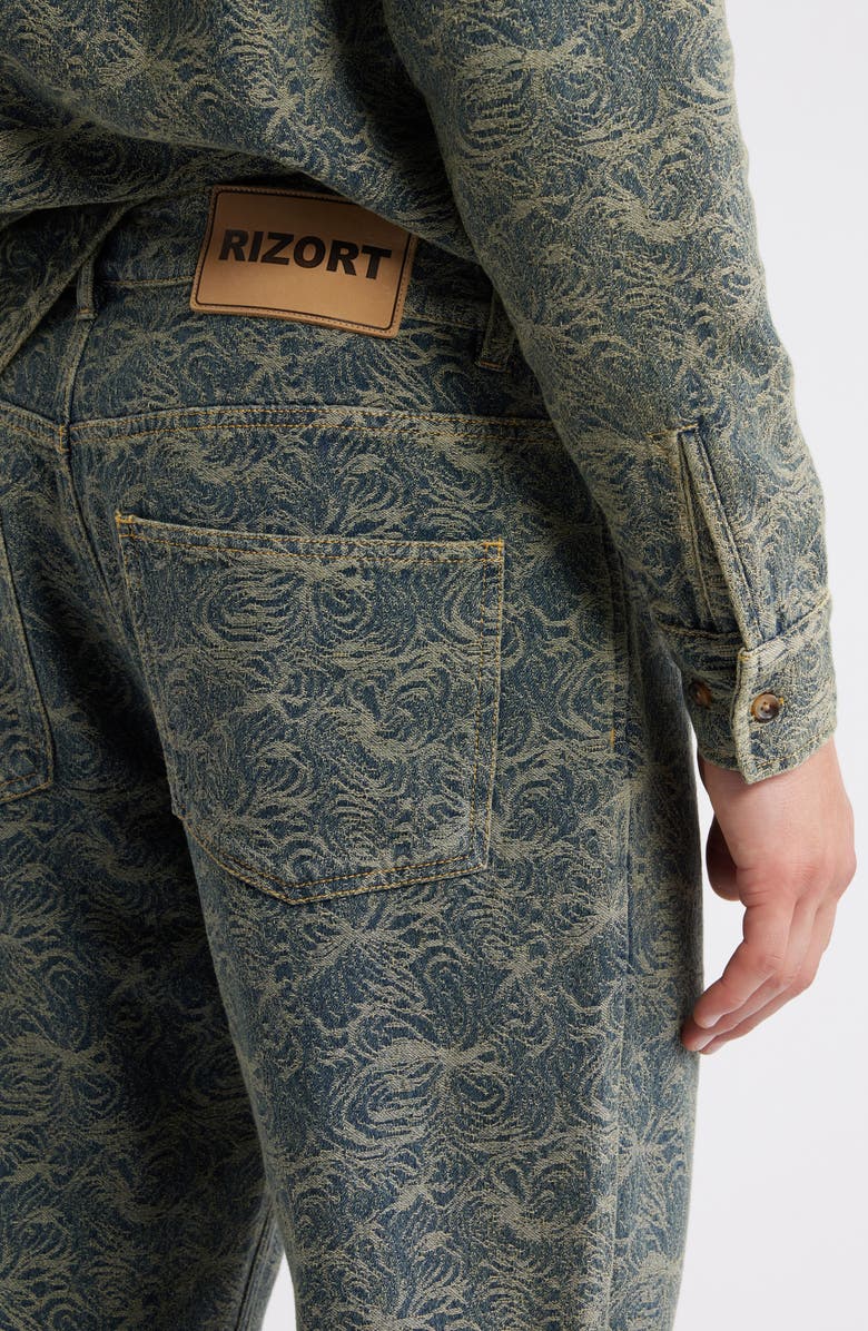 RIZORT Maze Cotton Blend Straight Pants, Alternate, color, Indigo