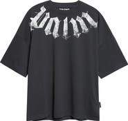 Palm Angels Big Neck Logo Cotton Graphic T-Shirt