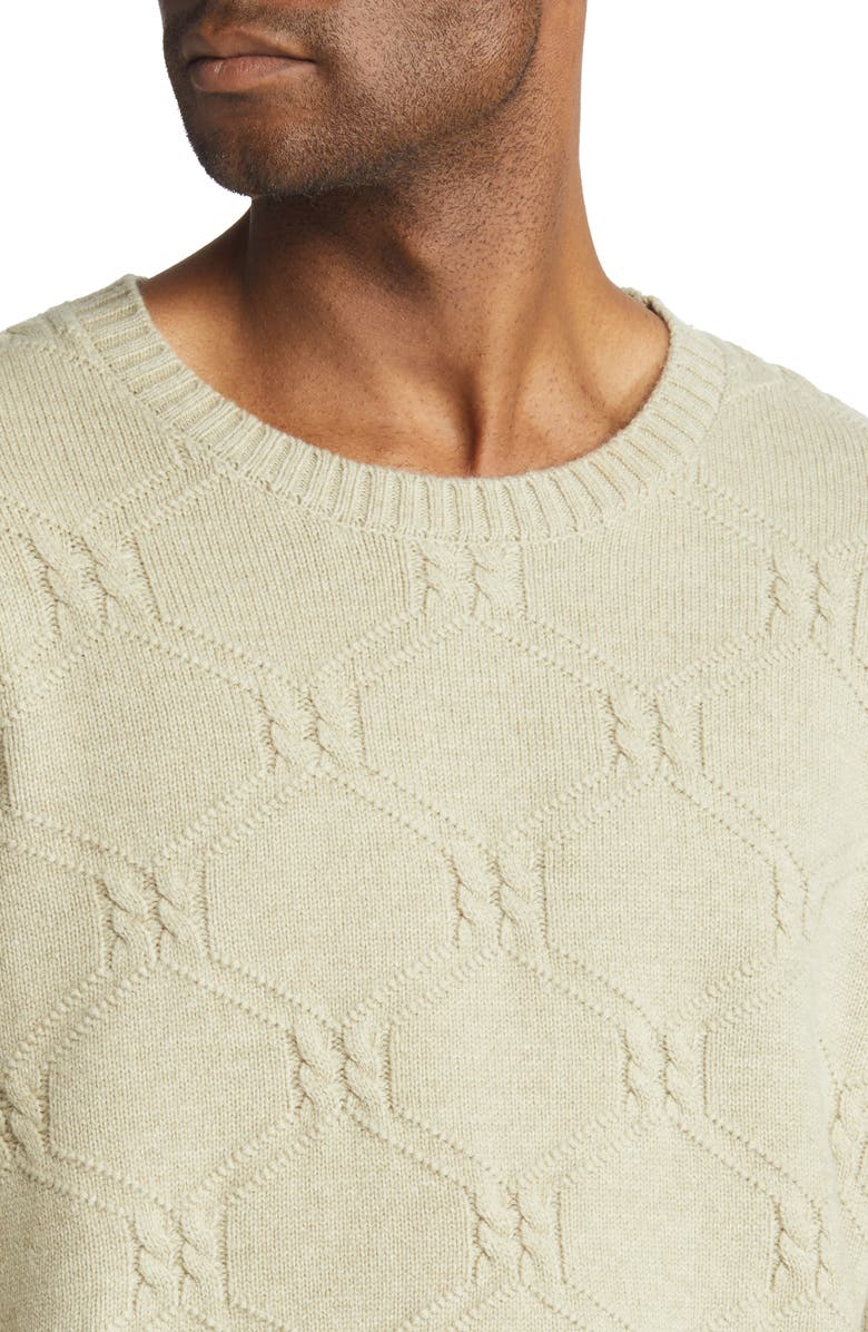 Wax London Grove Cable Crewneck Sweater, Alternate, color,