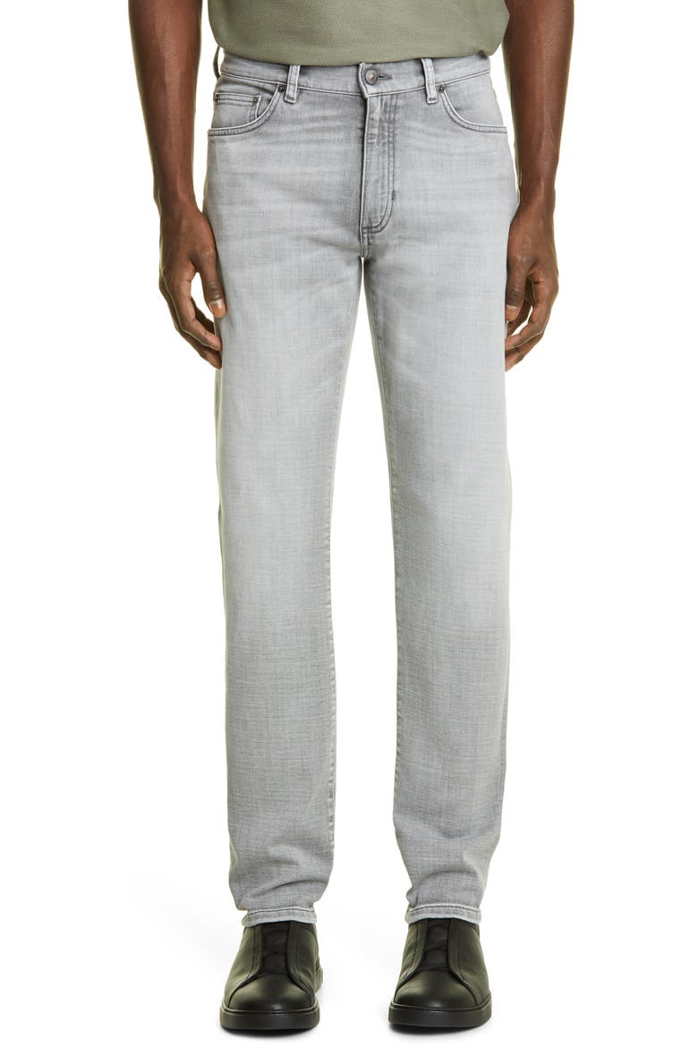Stretch Denim Slim Fit Jeans, Main, color, GREY