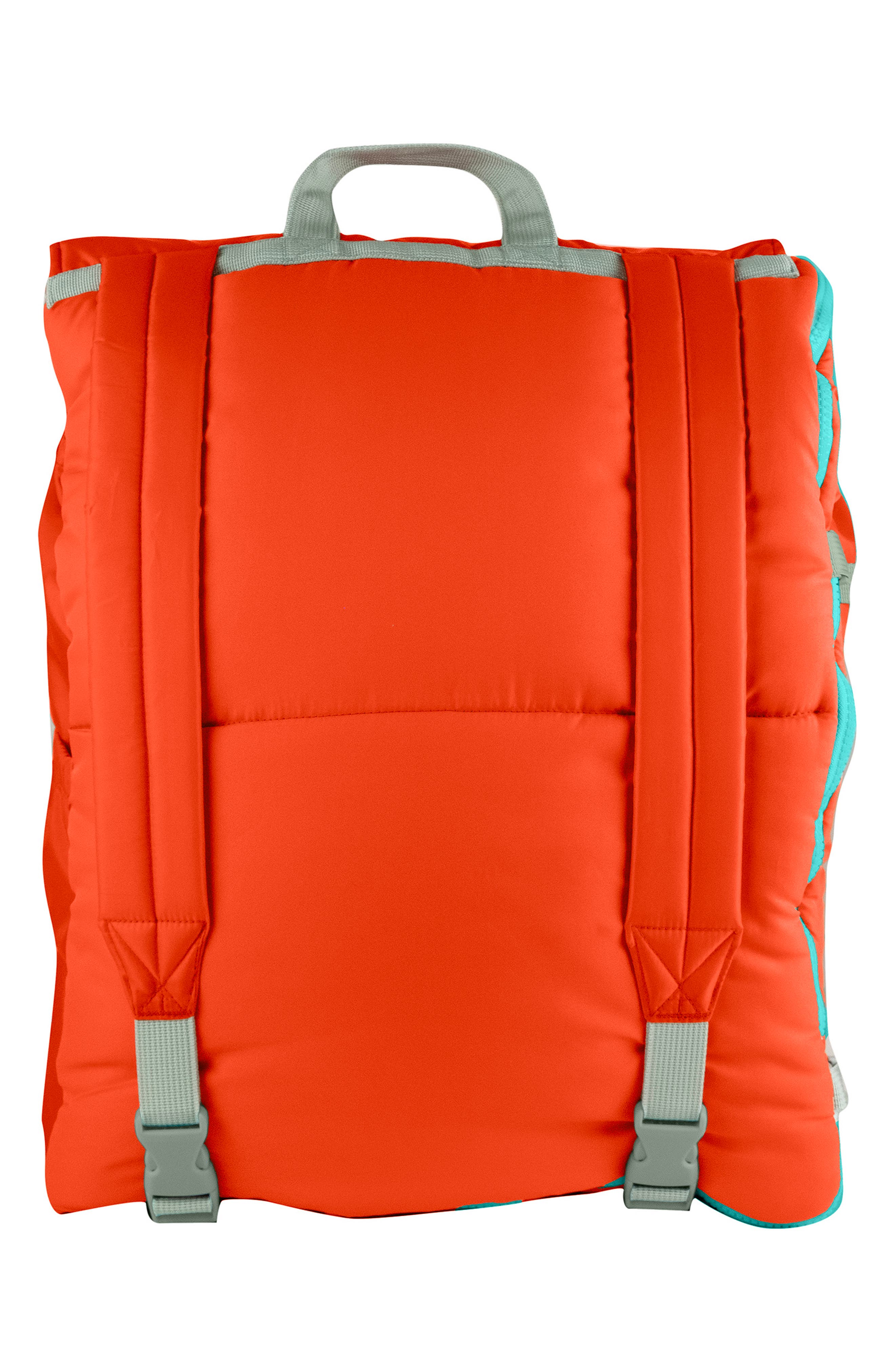 Kids' Sleep-n-Pack Faux Shearling Lined Sleeping Bag Backpack, Alternate, color, ORANGE OASIS