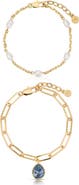 Ettika Set of Two Radiant Link Bracelets