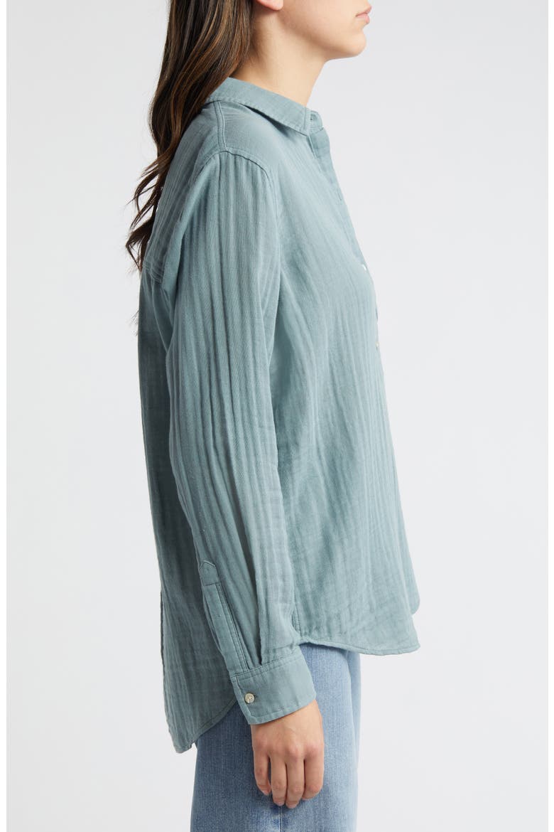 Ellis Cotton Button-Up Shirt, Alternate, color, ALOE
