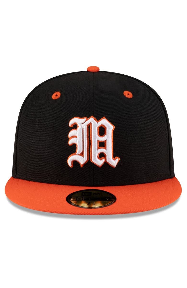 New Era Men's New Era Black/Orange Miami Hurricanes On-Field 59FIFTY Fitted Hat, Alternate, color, 