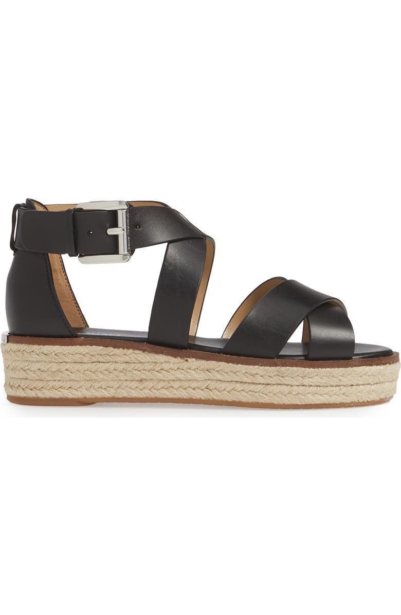 MICHAEL Michael Kors 'Darby' Crisscross Espadrille Sandal, Alternate, color,