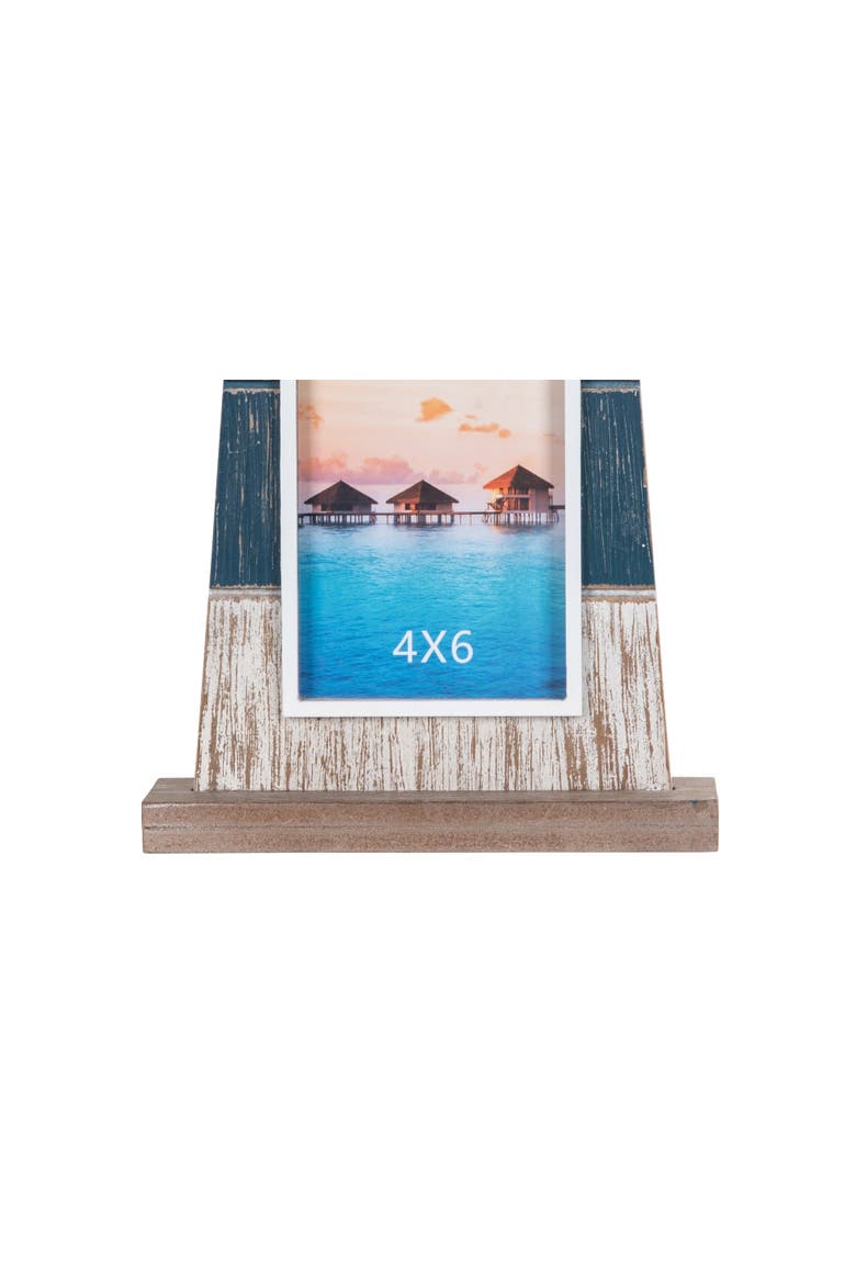4x6 Lighthouse Distressed Wood Photo Picture Frame, Alternate, color, Blue