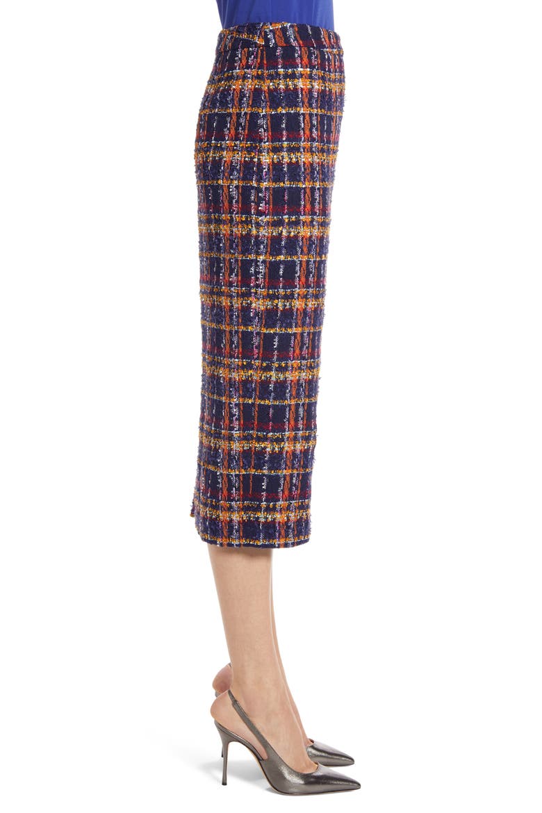 Tweed Pencil Skirt, Alternate, color, NAVY MULTI TWEED