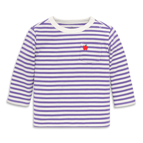 Baby Long Sleeve Embroidered Stripe Tee