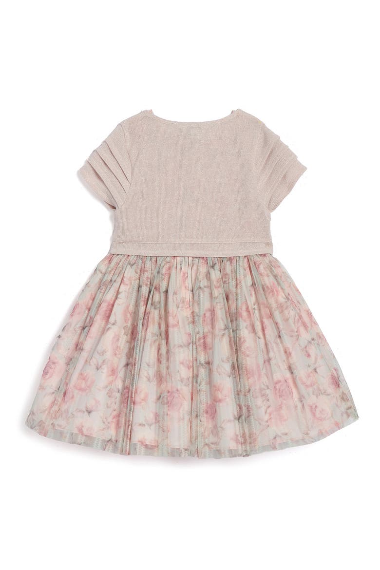 Kids' Chloe Printed Lace Dress & Short Sleeve Bolero, Alternate, color, MAUVE