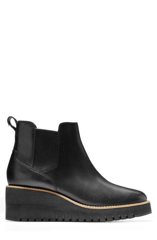Cole Haan Zerogrand Waterproof City Wedge Bootie In Black