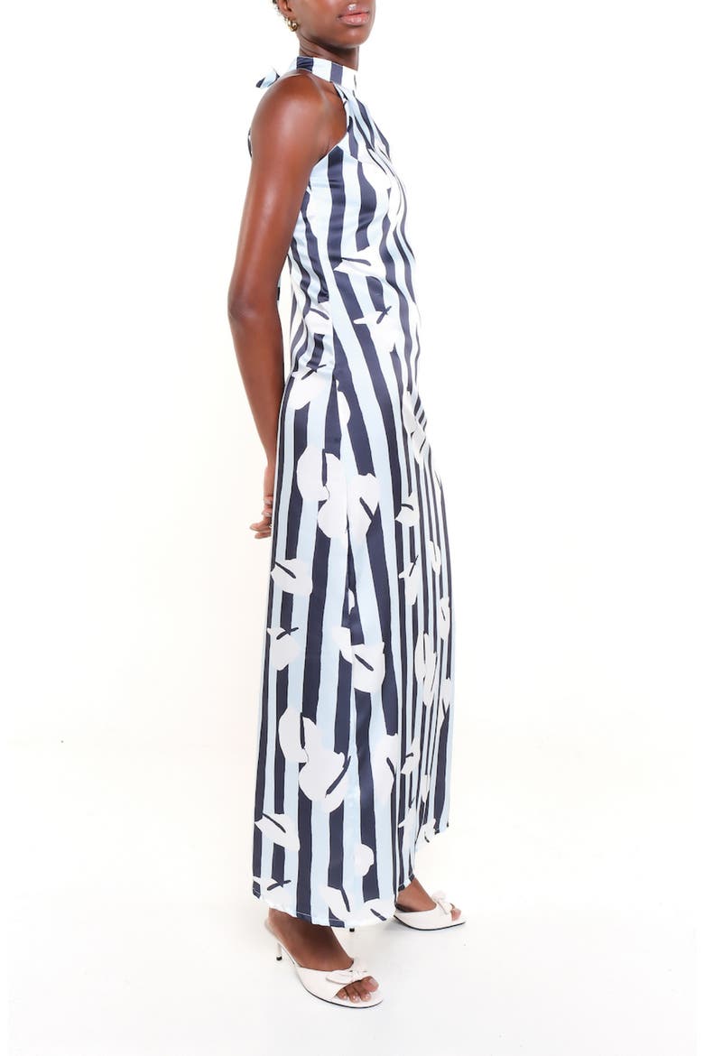 Carla Print Tie Back Maxi Dress, Alternate, color, LEGACY BLOOM BLUE