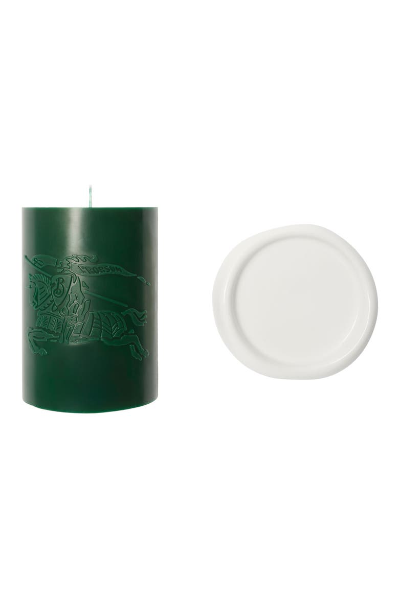 EKD Candle with Plate, Main, color, IVY GREEN