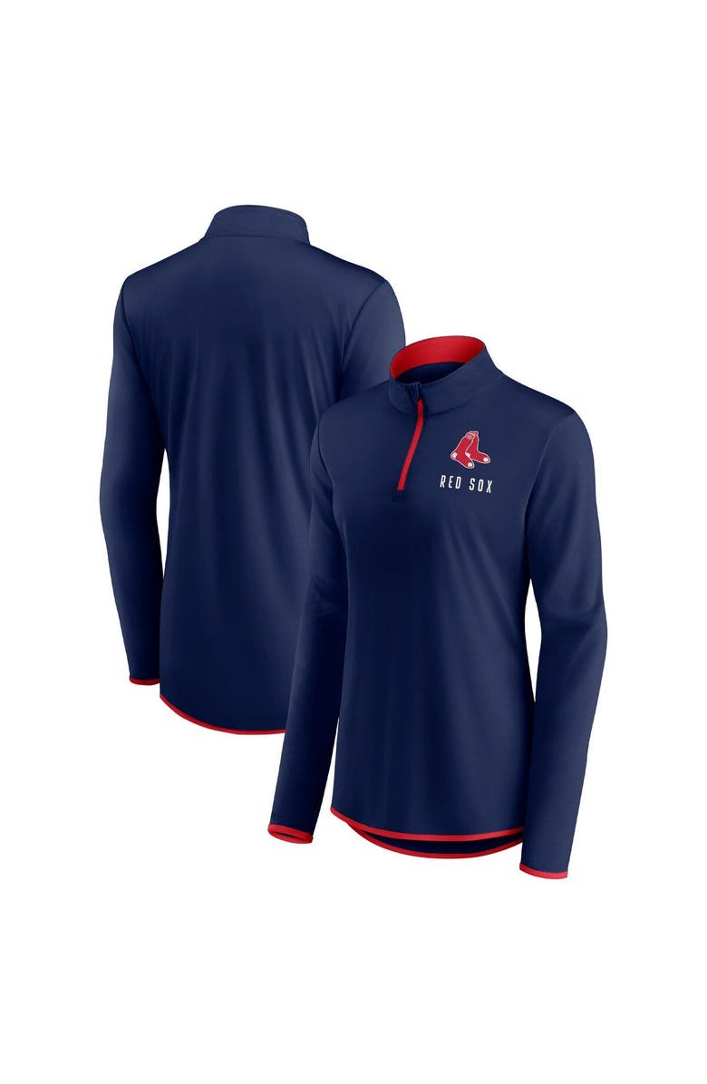 FANATICS Women's Fanatics Branded Navy Boston Red Sox Worth The Drive Quarter-Zip Jacket, Main, color,