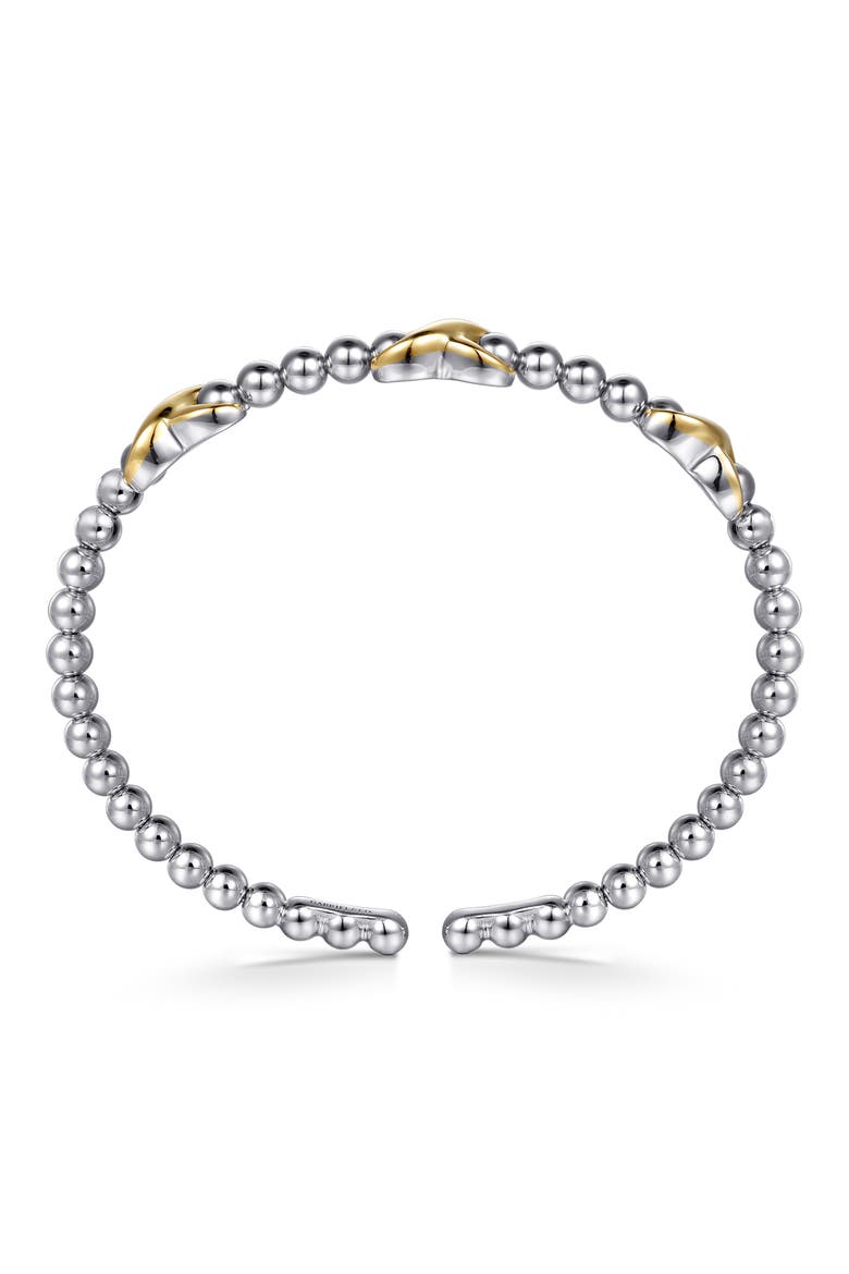 Bujukan Sterling Silver & 14K Gold Bangle Bracelet, Alternate, color, SILVER/ 14K YELLOW GOLD