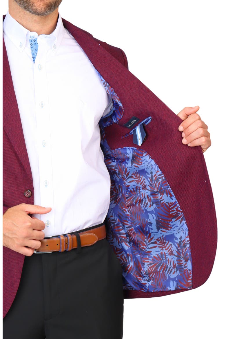 Tonal Dobby Sport Coat, Alternate, color, BURGUNDY