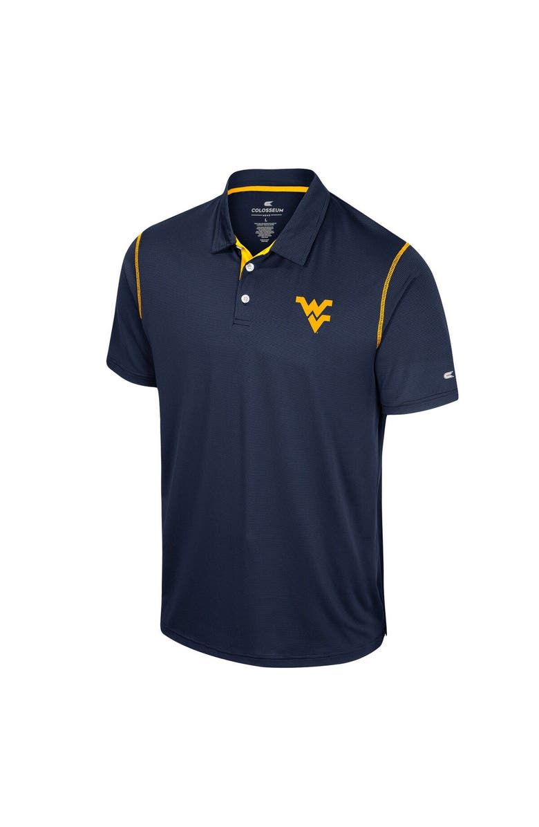 COLOSSEUM Men's Colosseum Navy West Virginia Mountaineers Cameron Polo, Alternate, color,