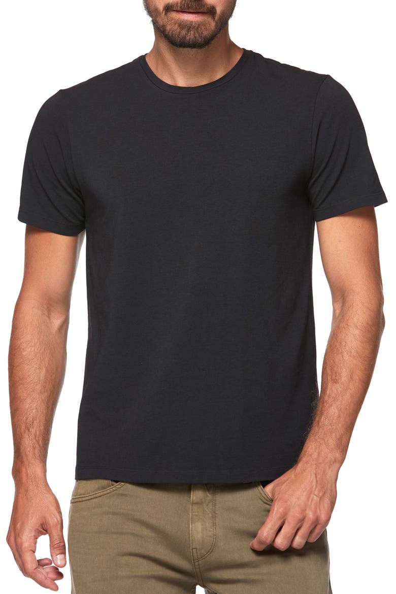 Cash Stretch Crewneck T-Shirt, Main, color, BLACK