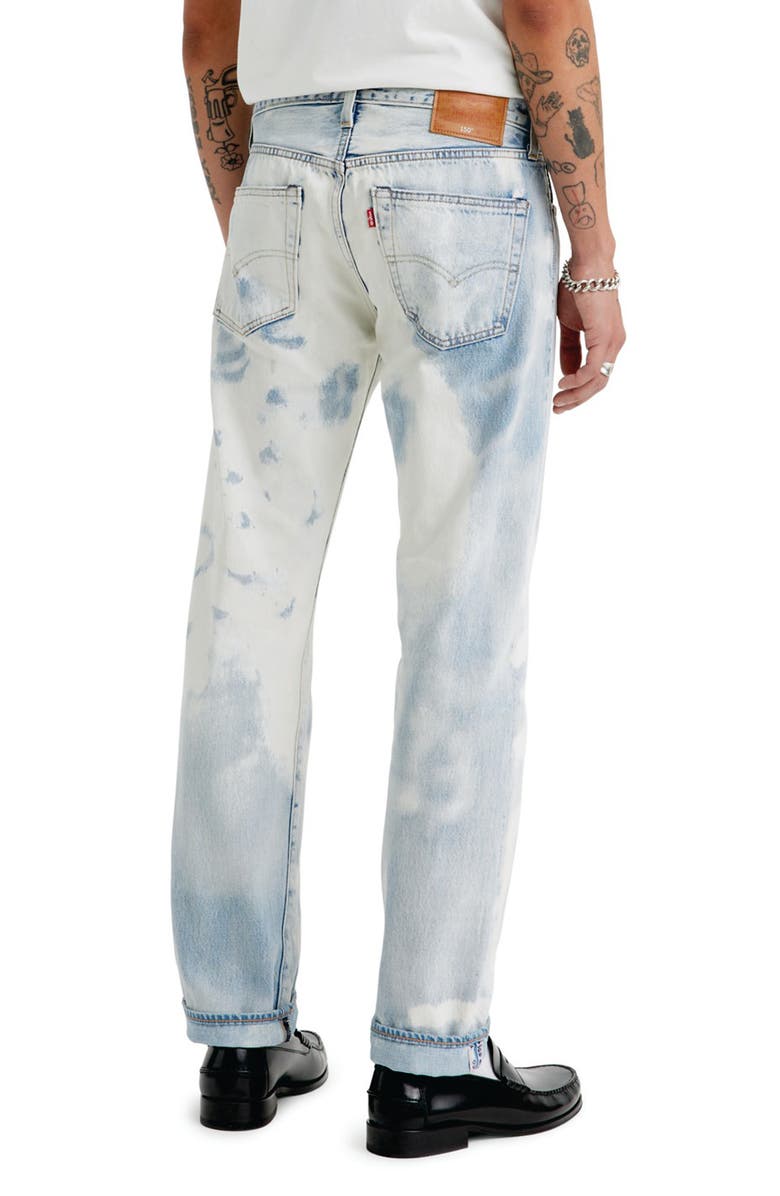 Levi's<sup>®</sup> 501<sup>®</sup> Bleached Original Fit Straight Leg Selvedge Jeans, Alternate, color,