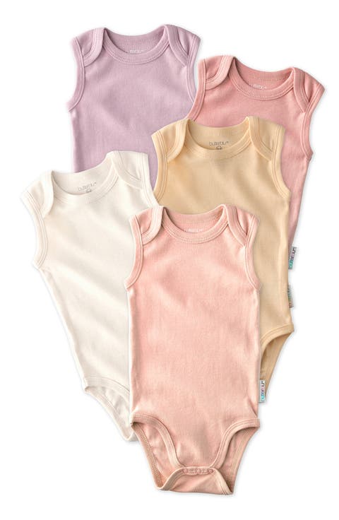 Sam Assorted 5-Pack Sleeveless Organic Cotton Bodysuits (Baby)
