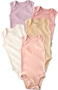 BUTTERBLU Sam Assorted 5-Pack Sleeveless Organic Cotton Bodysuits