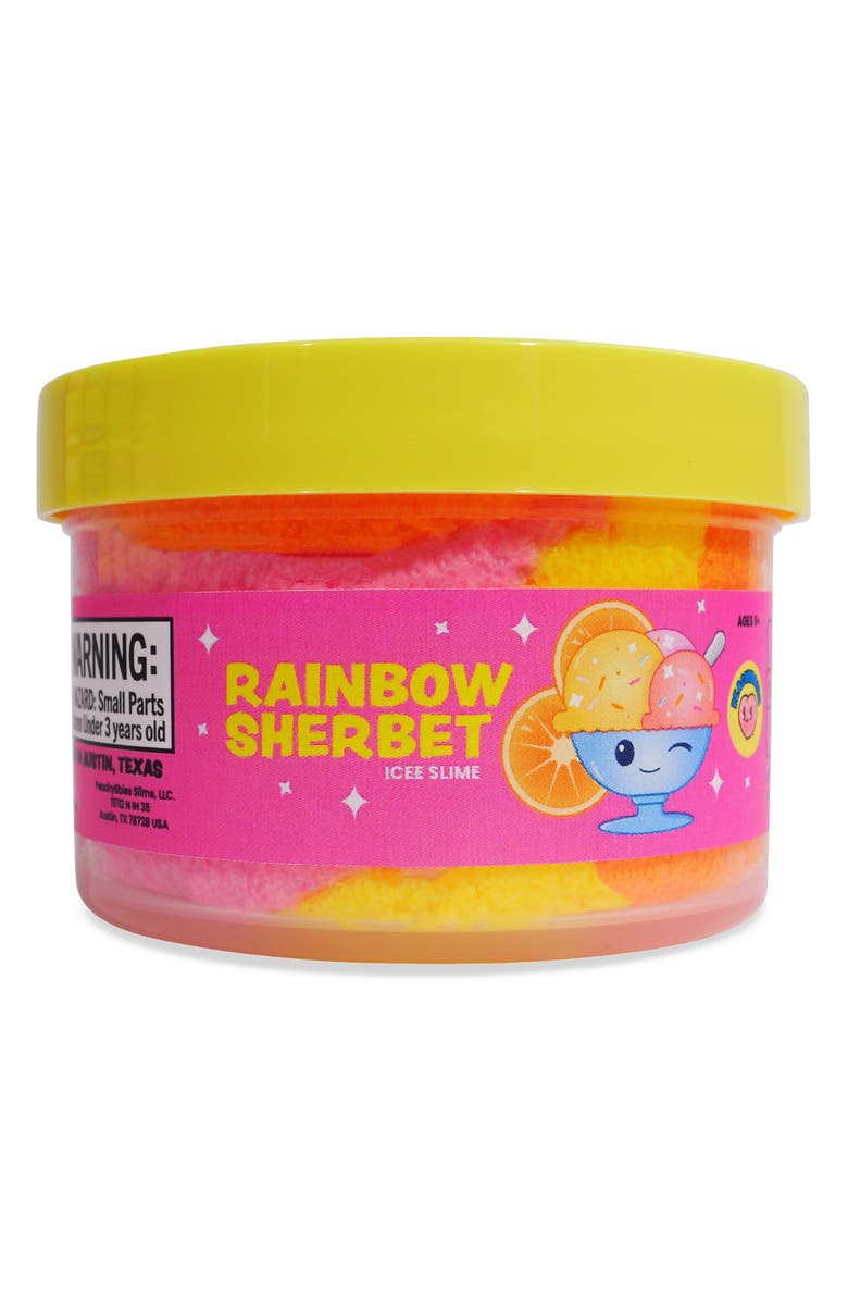 Peachybbies Rainbow Sherbert Icee Slime, Alternate, color, Pink/ Orange