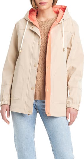 Kate Spade New York water resistant hooded raincoat | Nordstrom